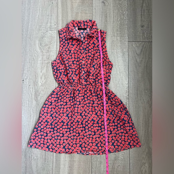 Topshop Linen Blend Floral Mini Dress - Picture 5 of 8